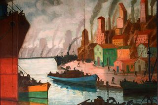 35 Rincon Painting By Quinquela Martin Teatro de la Ribera Theatre Outside La Boca Buenos Aires